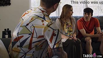 Youth Counselor Watches Teen Couple Fuck