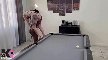 strong powerful woman lifts and carries petite blonde