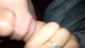 18 Year Old Sucks Cock And Gets Cumshot!