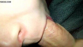 18 Year Old Sucks Cock And Gets Cumshot!
