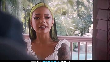 Small asian teen fucks tutor for payment