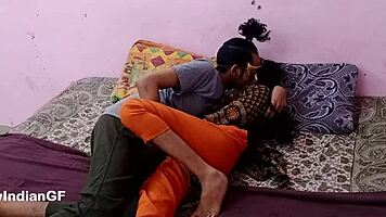 Indian Sexy Skinny Girlfriend Seduced By Boyfriend After College