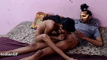 Indian Sexy Skinny Girlfriend Seduced By Boyfriend After College