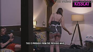 busty maid's unexpected night surprise
