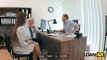 petite mina k does dirty office things for loan