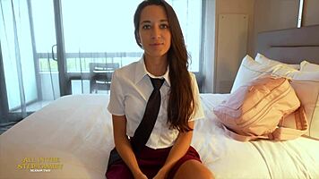 Nosey little step sister freya von doom finds dick pics