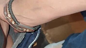 She casually enjoys him cumming in her panties before pulling them up