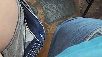 She casually enjoys him cumming in her panties before pulling them up