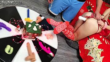 double win two thrusting dildos destroying her tight pussy