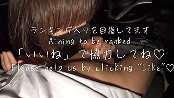 Outdoor Exposure - G-Cup Cafe Girl Gives Car Blowjob And Swallows