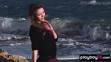 big boobed all natural ukrainian teen 18+ mila azul drops off her sexy uniform, feeling excited