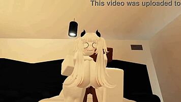 roblox, the shy girl who seemed timid turned out to be very horny, engaging in hardcore sex