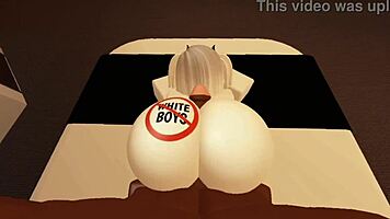 roblox, the shy girl who seemed timid turned out to be very horny, engaging in hardcore sex