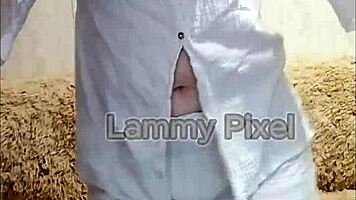 Horny Brunette Lammy Pixel Stripteases And Shows Off Her Gorgeous Big Ass In Lingerie