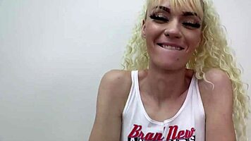 Blonde Hottie Sassy Deepthroats Hard Cock And Swallows Cumshot