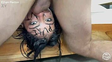 no mercy pukefest for tiny anal slut michy perez extreme rough