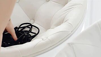 petite babe teases with vibrator for admirer 😘