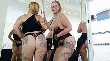 Tia and famous niece dancing and rubbing hot blonde big asses