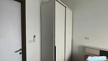 Your step father must not know fucked friends daughter and shoved all cum on her face