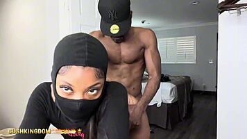 attractive woman uses toy then companion