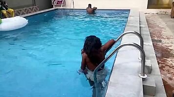 I gave the young man amazing sex after he saved me from the pool
