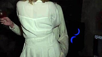 fucked busty friends girlfriend hard at house party and made her squirt 💦