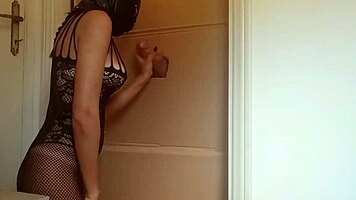 Preview - In A Nylon Catsuit And High Heels I Suck A Cock And Fuck It In A Gloryhole Until It Cums In My Mouth