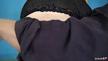 chubby bbw goth girl seduces old man for casting fuck