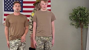 Big Tits Milf Trains The New Recruit Soldier By Riding Their Big Cocks