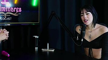 ariane kimiko moans with toy over panties