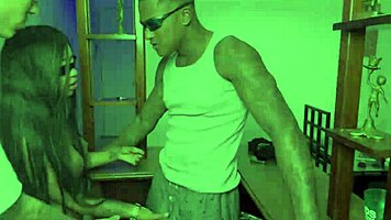 Muscular Black Guy Fucks Bisexual Couple in Intense Anal and Blowjob Action