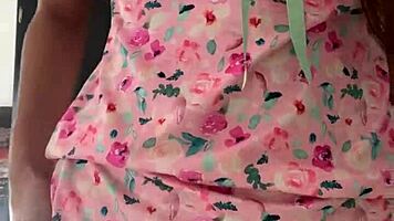 Look at this innocent girl in pajamas spy camera