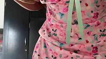 Look at this innocent girl in pajamas spy camera