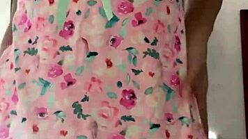 Look at this innocent girl in pajamas spy camera