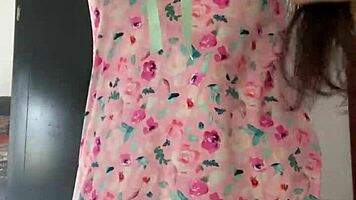 Look at this innocent girl in pajamas spy camera