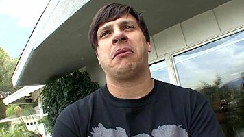 horny 19 year old brunette gets creampie in shaved pussy