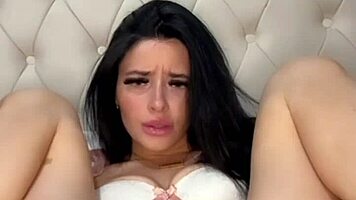 Horny british teen european brunette slut plays with herself to orgasm in hd webcam