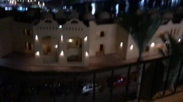 Outdoor fucking on the balcony of a skinny slut with cumshot tits ass cum 18-19 years homemade amateurs small tits petite whore public