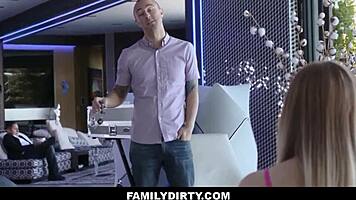 familydirty - hot blonde teen 18+ stepsister lets big cock stepbrother family fuck her after his girlfriend breaks up with him - brooke karter chad alva