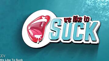 brunette teen gets facial cumshot close-up