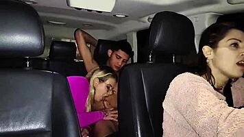 Woman Approaches Bored Guy On Street And Begs For Sex In Car While Another Drives