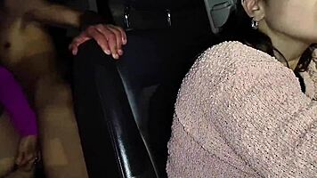 Woman Approaches Bored Guy On Street And Begs For Sex In Car While Another Drives