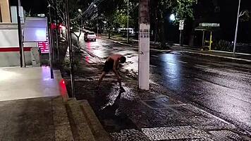 Woman Approaches Bored Guy On Street And Begs For Sex In Car While Another Drives