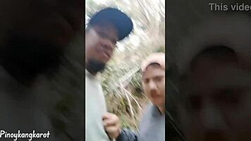 Outdoor Blowjob With Wet Pussy Creampie