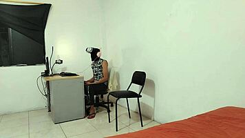 something dark is happening at the young 18+ stepbrothers house one of them fucks his stepsister while the other plays virtual reality the slut enjoys it intensely