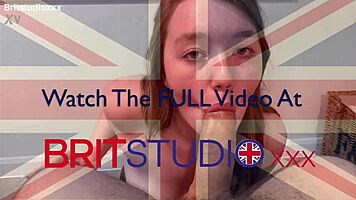 Gorgeous british young woman enjoys playful oral and cum interaction