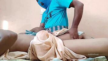 Teacher grabs cock and gives pleasure