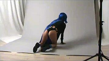 amateur cosplay raven from outdoor public fun