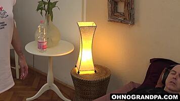 will daisy lee, the teen blonde, give the old man a deepthroat blowjob to make him feel young again?