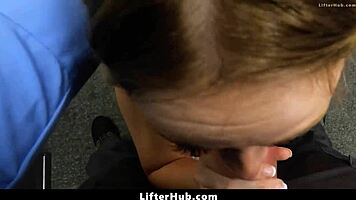 Rylee Blake rides officer cock, gets facial cumshot